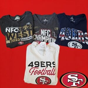 San Francisco 49ers Women's T-Shirt Lot - 4 Shirts, Size Medium, Fanatics